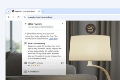 Google Chrome Rolls Out AI Store Review Feature